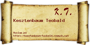 Kesztenbaum Teobald névjegykártya